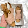 Paula Urban Nude/Camel Soft Leather Slingback Sandal 9-17