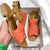 Paula Urban Papaya/Camel Soft Leather Slingback Sandal 9-17