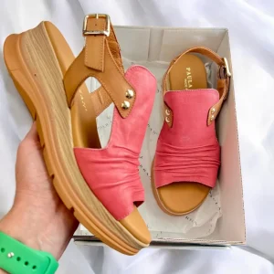 Paula Urban Sunset Mango/Camel Soft Leather Platform Sandal 24-17
