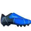 Precision Kids Blue/Black/Silver Velcro Football Boots MATRIX