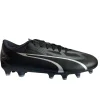 Puma Junior Black/Grey Moulded Stud Football Boots ULTRA