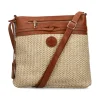 Rieker Ladies Beige/Tan Combination Weave Pattern Handbag H1519-64