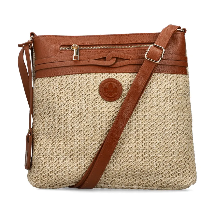rieker_ladies_beigetan_co_0.webp Rieker Ladies Beige/Tan Combination Weave Pattern Handbag H1519-64