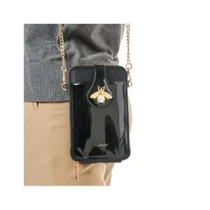 Rieker Ladies Black Patent Combination Handbag H1660-00