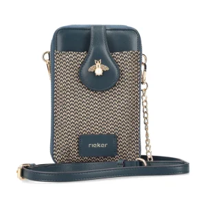 Rieker Ladies Black/Natural Combination Handbag H1660-92