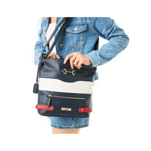 Rieker Ladies Navy/White Combination Handbag H1517-15