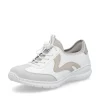 Rieker Ladies White Combination Bungee Lace Trainer L32G9-80