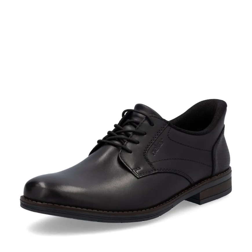 rieker_mens_black_leather_0-2.webp Rieker Mens Black Leather Bungee Laced Slip-On Shoe 10353-00