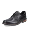 Rieker Mens Black Soft Leather Laced Shoe 14603-00