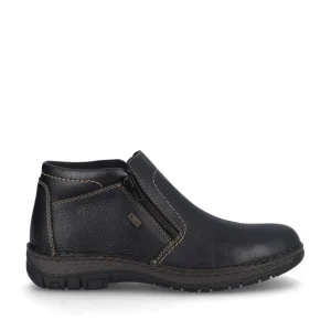 Rieker Mens Black Warm-Lined Twin-Zip Ankle Boot 05173-00