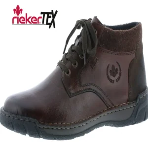 Rieker Mens Brown Fleece-Lined Laced Ankle Boot B0348-25