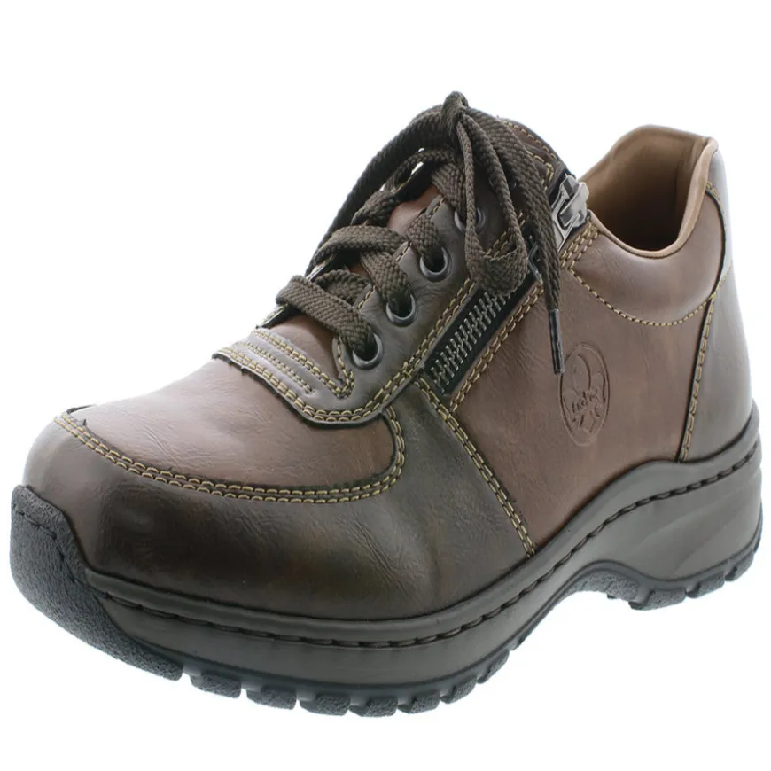 rieker_mens_brown_lacedzi_0.webp Rieker Mens Brown Laced/Zip Walking Shoe 03329-25