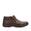 Rieker Mens Brown Warm-Lined Twin-Zip Ankle Boot 03352-24