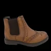 Roamers Kids Dealer Boots Tan Leather Brogue Style