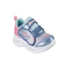 Skechers Kids Lights Velcro Trainer Blue/Turquoise 302754N/BLTQ