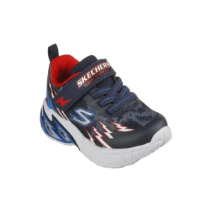 Skechers Kids Lights Velcro Trainer Navy/Red 400150N/NVRD