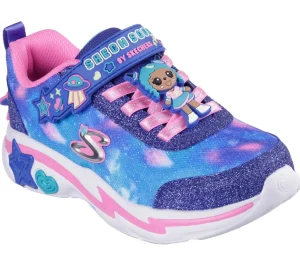 Skechers Kids SKECH SQUAD Navy/Multi Velcro Trainer 302214L/NVMT