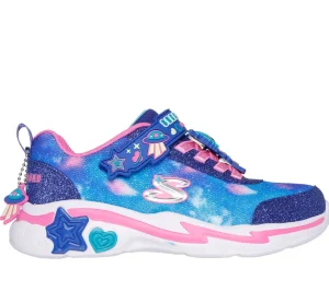 Skechers Kids SKECH SQUAD Navy/Multi Velcro Trainer 302214L/NVMT