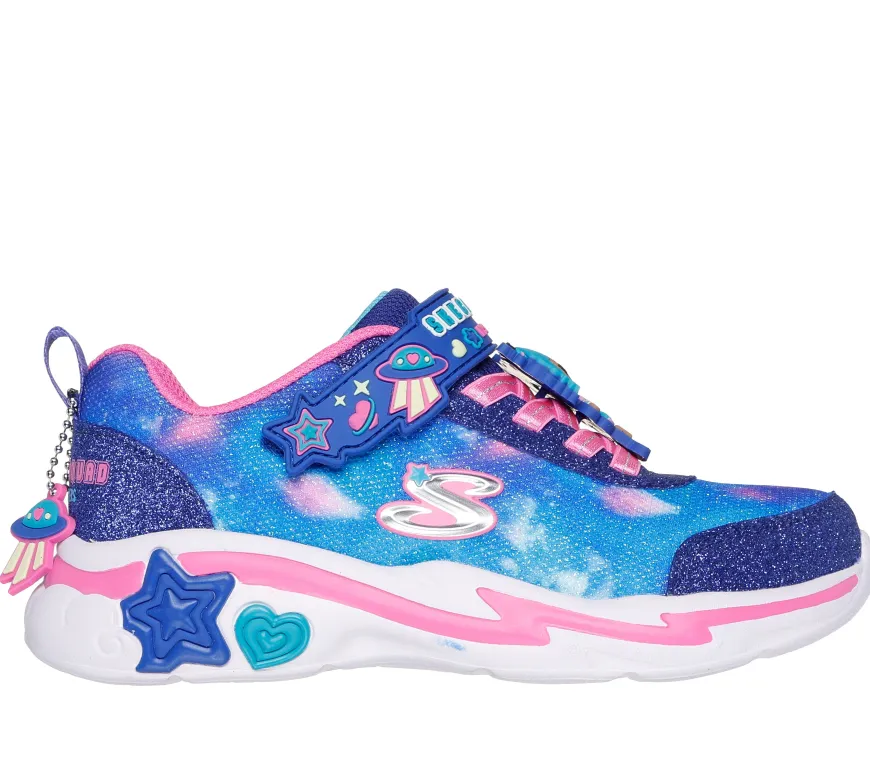 skechers_kids_skech_squad_1.webp Skechers Kids SKECH SQUAD Navy/Multi Velcro Trainer 302214L/NVMT
