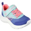 Skechers Kids Teal/Navy Velcro Trainer TRENDING COLOUR 303534L/TLNV