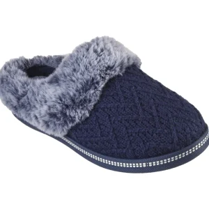 Skechers Ladies Memory Foam Navy Mule Slippers COZY CAMPFIRE 167225