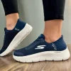 Skechers Ladies Navy Hands Free Slip-Ins Trainer 124836/NVW