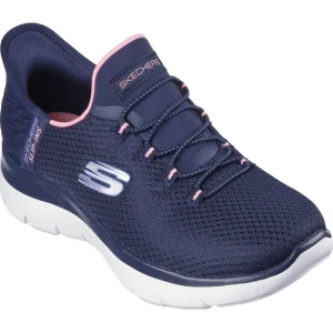Skechers Ladies Navy/Pink Hands Free Slip-Ins Trainer 150123/NVPK