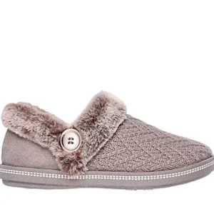 Skechers Ladies Taupe Memory Foam Slippers COZY CAMPFIRE 167684/TPE