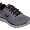 Skechers Mens Charcoal/Orange Memory Foam Laced Trainer 232758/CCOR