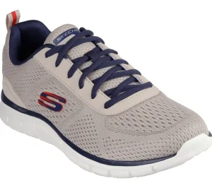Skechers Mens Taupe/Navy Memory Foam Laced Trainer 232758/TPNV