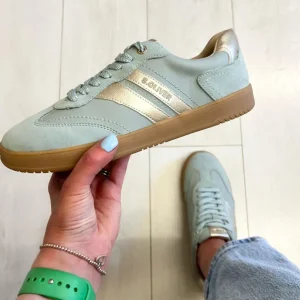 S.Oliver Ladies Light Blue Combination Gum Sole Laced Trainer 23652-44 830