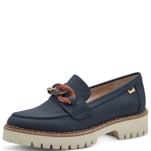 S.Oliver Ladies Navy Chain Loafer Chunky Sole Shoe 24730-42 805