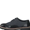S.Oliver Ladies Navy/Patent Combination Laced Brogue 23604-39 891