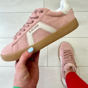 S.Oliver Ladies Rose Combination Laced Gum Sole Trainer 23633-44 544