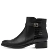 Tamaris Black Leather Ankle Boot 25047-41 001