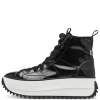 Tamaris Black Patent Hi-Top Platform Laced Boot 25291-43 018