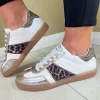Tamaris Leopard/Gold Combination Gum Sole Trainer 23624-43-329