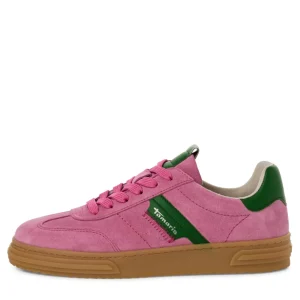 Tamaris Rose Suede Leather Combination Trainer 23788-42-5A1
