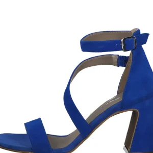Tamaris Royal Blue Suede Leather Block Heel Sandal 28373-20 187