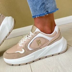 Tommy Hilfiger Misty Blush Chunky Fashion Runner Trainer 08129
