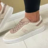 Tommy Hilfiger Muslin/Claystone Perforated Heritage Trainer 08380