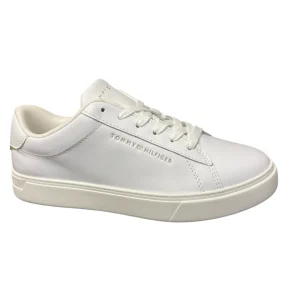 Tommy Hilfiger White Leather Essential Court Trainer 08320