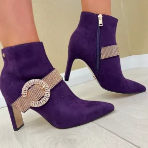 Una Healy Ladies Purple Heeled Boot ANYTIME