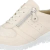 Waldläufer Ladies Pearl/Silver Leather Combination Laced/Zip Shoe HAVY 389H01