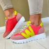 Wonders Rose/Coral Bungee Lace Slip-On Trainer A-2476