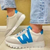 Wonders White/Off White/Blue Bungee Lace Slip-On Trainer A-2476
