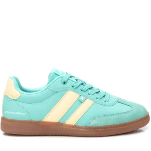 XTI Ladies Aqua Combination Laced Trainer 143485