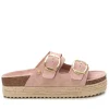 XTI Ladies Nude Faux Suede Espadrille Mule Sandal 143635