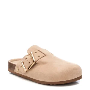 Refresh Ladies Beige Faux Suede Backless Slide 172538