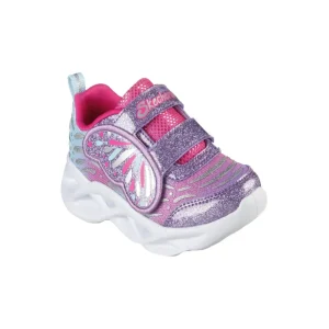 Skechers Kids Lights Velcro Trainer Lavender/Pink 302754N/LVPK